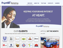 Tablet Screenshot of frontiermrkting.com